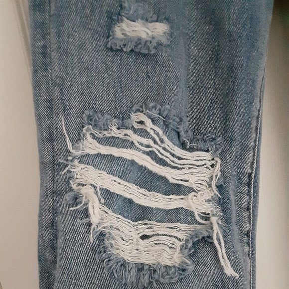 PacSun Boyfriend distressed denim blue jeans (26) - Picture 3 of 9